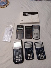 Calculator Lot 6 Texas Instruments TI-84 Plus Graphing And More Not Tested
