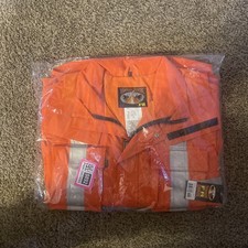 Tough Duck FR Fire Resistant Work Jacket Hi-Vis Reflective Size L LongSleeve NEW