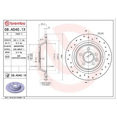 Brembo 2 Bremsscheiben + 1 Satz Beläge hinten 26009133