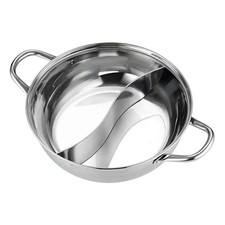 Doppel Geschmack Hotpot Edelstahl Shabu Shabu Topf für Party Camping Hause