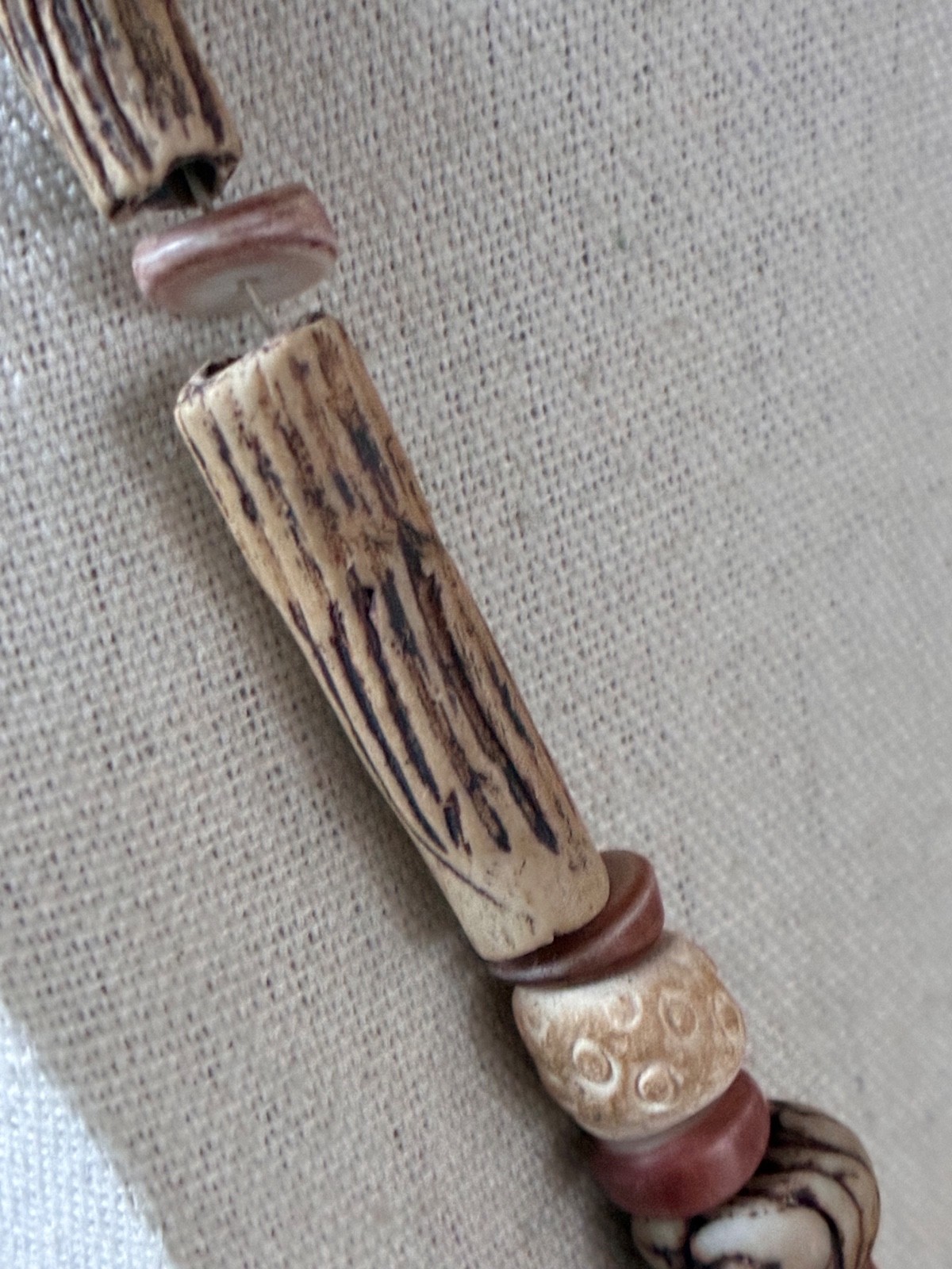 Vintage Artisan Earthenware Statement Necklace Be… - image 14