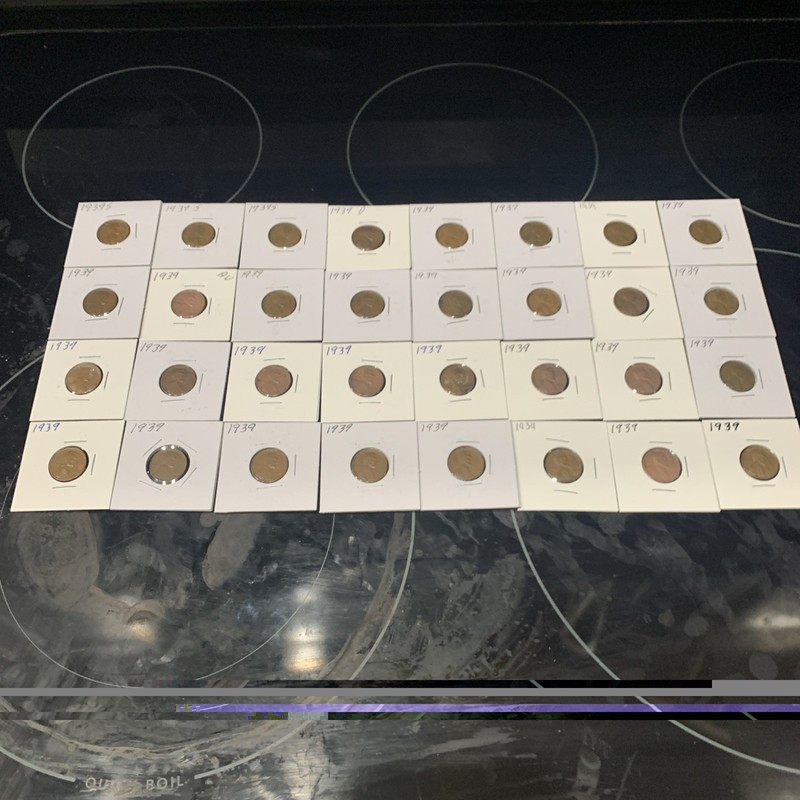 1939-P-D-S Lincoln Wheat Penny's #3180 (LOT of Three) F/V-F *FREE SHIPPING 2-U*