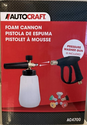 #ad #ad Pressure Washer Gun W foam Cannon Car Foamer 5 Nozzle Tips By AutoCraft $17.99