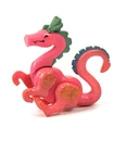 Vintage Fisher Price Pink Dragon Royal Castle Little People W/ Both Ears