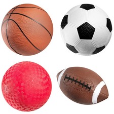 Sports Balls for Kids  Toddlers - Pack of 4 5-inch Sports Set Includes Foo...