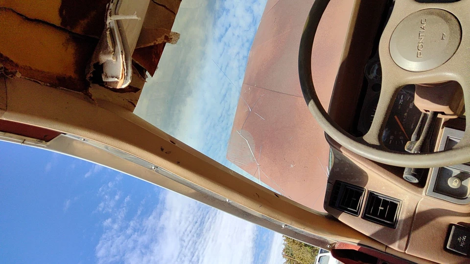 1985 Pontiac Sunbird Driver Left A Pillar Trim Windshield Post Panel Oem Tan - Image 2 of 3