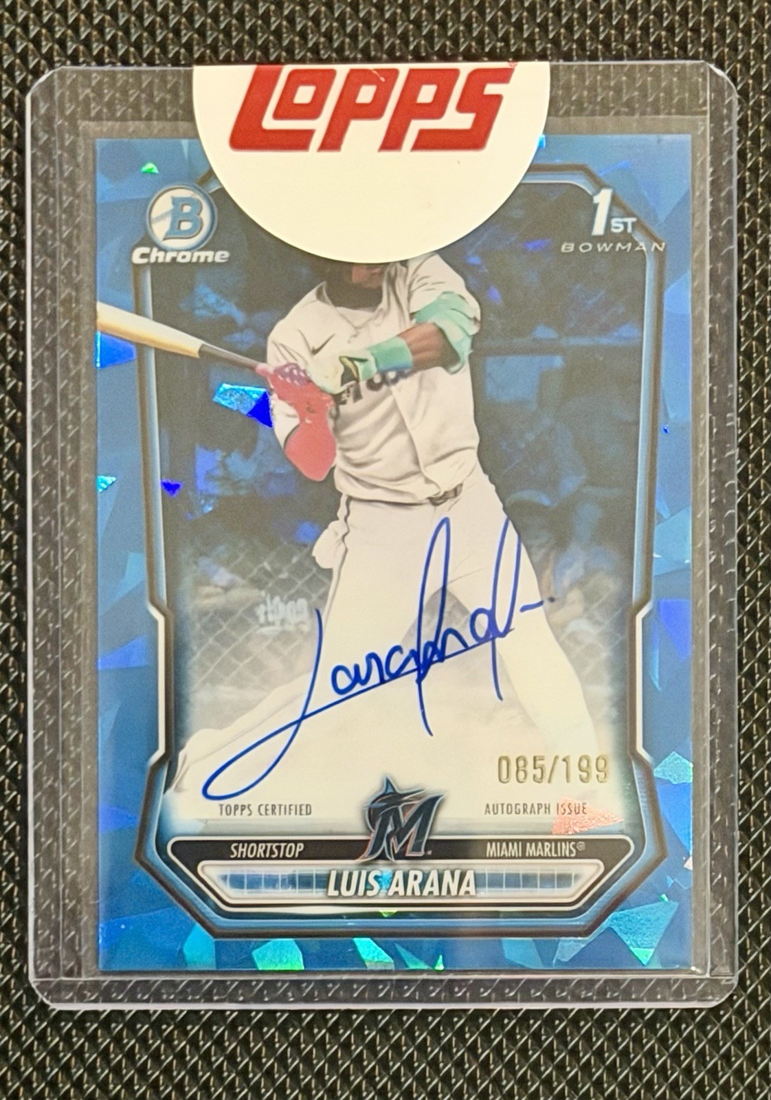 2026 Topps Bowman Chrome Sapphire Luis Arana 1st Auto #/199 Topps Replacement