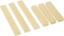 "6Pcs Unbleached Guitar Bone Nuts and Saddle, Blank Guitar Bridge Saddle and Nut