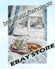 Cookie Tea Tin Sign classic holiday decor icountry decor