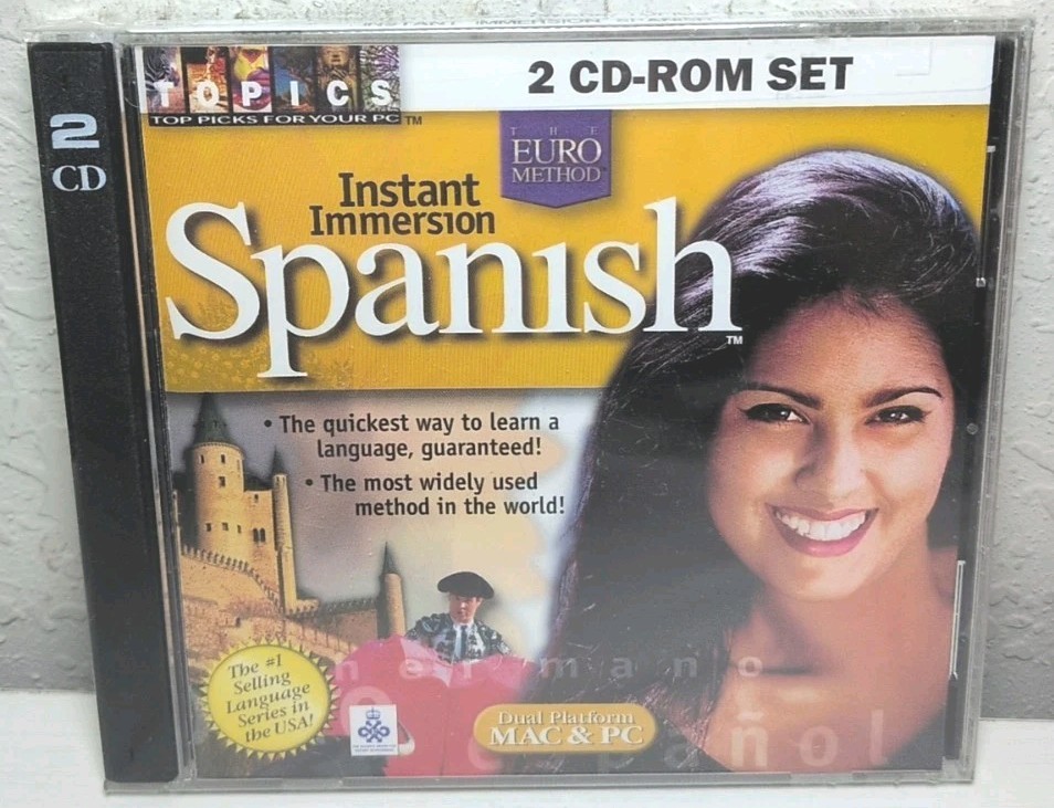 Topics Entertainment Instant Immersion Spanish for Windows/Mac CS-047 CD ROM New