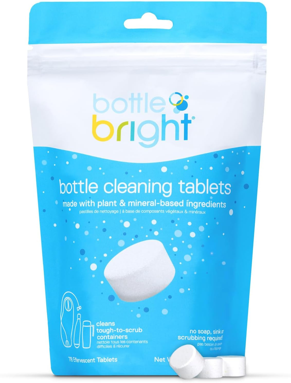 Cleaning Tablets 12, 36, 78 Count &ndash; Water Bottle Cleaner f