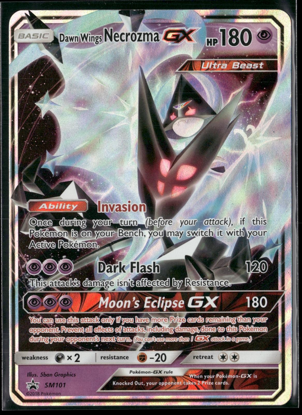 Dawn Wings Necrozma GX - SM101 Holo Promo Sun & Moon Promo Pokemon LP