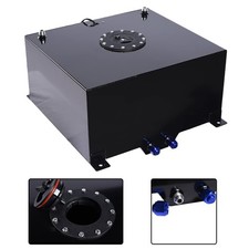 15 Gallon Aluminum Fuel Cell with Level Sender Black Universal