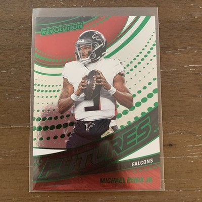 2025 Panini Revolution Michael Penix Jr. Futures Green Cosmo /25 SSP Falcons