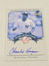 Charlie Hayes 2003 Upper Deck Yankees Signature Series Pride of New York Auto