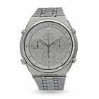 Vintage Seiko Quartz Chronograph Sports 100 Stainless Steel Watch