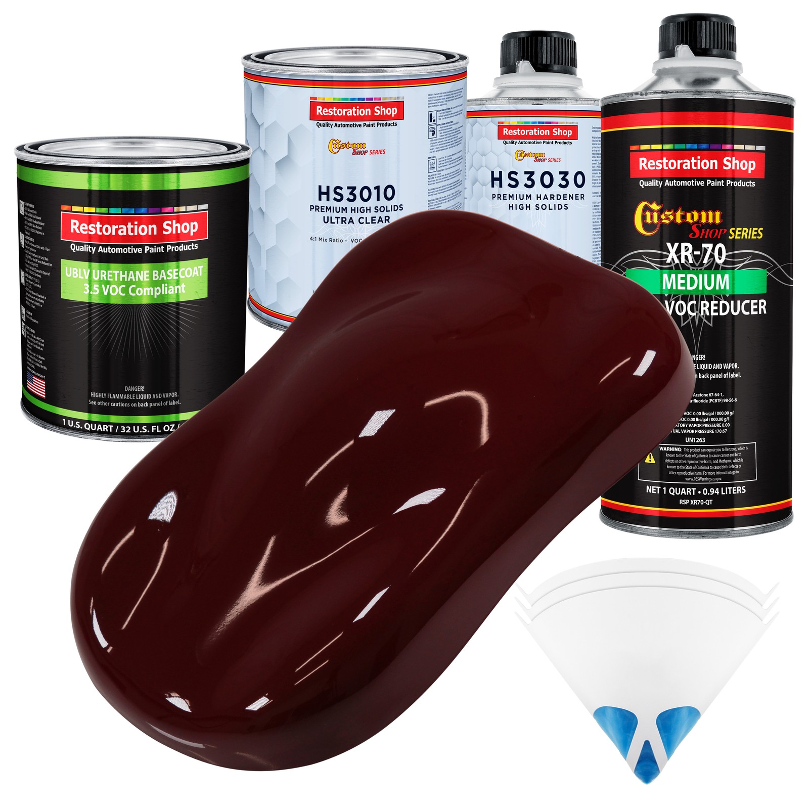 Burgundy Premium Low VOC Urethane Basecoat Auto Paint Kit  