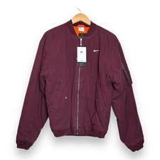 Nike Solo Swoosh Flight Canvas Bomber Jacket - Red DX0680-681 Therma Fit
