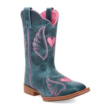 DPC4024 Dan Post Children's Sweet Caroline Square Toe Cowboy Boot Turquoise/Pink