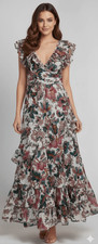 Love the label Anthropologie womens small floral maxi dress tiered gypsy boho