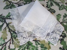 Antik Vintage Taschentuch Hochzeit Braut Spitze etwas Altes R3