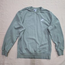 Nike Sportswear Club Fleece Crewneck Sweatshirt Oil Green Womens S
