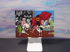 Pinky and The Brain 5x7 Flat Canvas Painting
