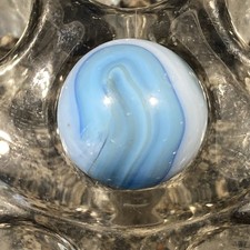 Vintage Akro Agate Lazy Corkscrew Marble .68 U17