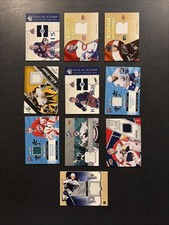 Lot of 10 NHL Hockey Game Used / Jersey cards