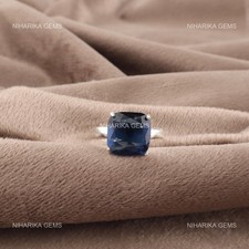 925 Silver London Blue Topaz Gemstone Wedding Valentines Solitaire Unique Ring
