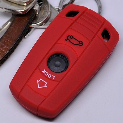 Auto Schlüssel Silikon Schutz Hülle Rot für BMW E90 E91 Z4 E87 E60 Car Key Cover