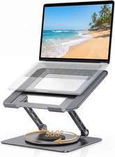 Aluminum Laptop Stand for Desk Heavy Duty Adjustable Height 10-17 Inch