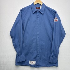 Bulwark FR Button Up Shirt Blue CAT 2 2112 Flame Resistant Men's L-RG