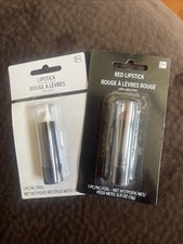 Lipstick LOT OF 2 AMSCAN Theatre Costumes Cosplay WHITE  Red