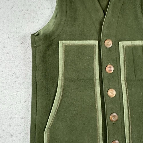 Boreal Mountain Anoraks Vest Men’s Small Green Wool Outdoor Hiking Hunting image 8