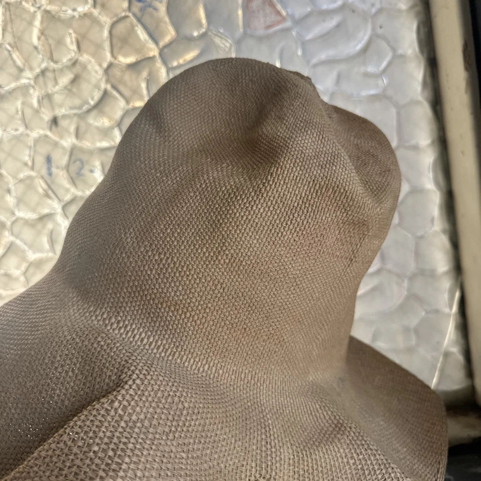 Antiguo sombrero de ala de paja de la década de 1920 ropa de trabajo de pradera tocado vintage Foto 2 de 4