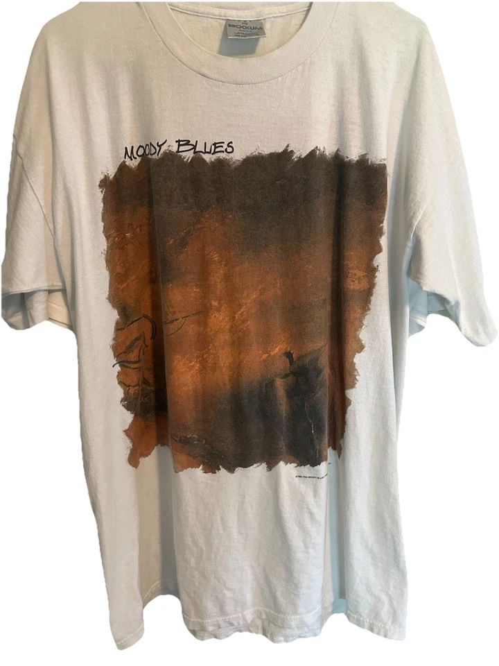 Moody Blues 1990 双面复古乐队布洛克姆 T 恤大号单针 — 第 2/4 张图片