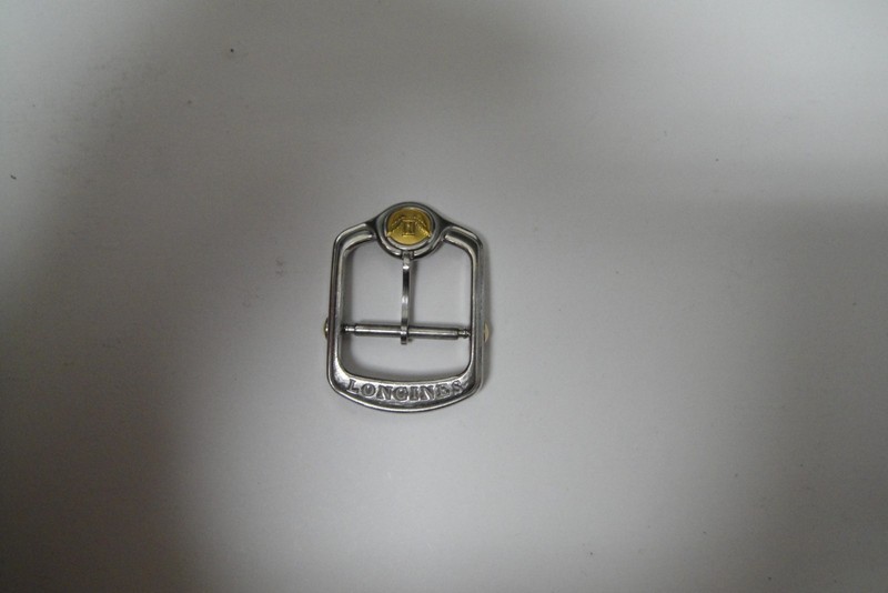 Longines Stainless Steel Clasp GOLD LOGO Buckle Width 16mm.