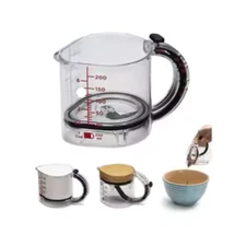 4-in-1 Adjustable Measuring Cup - Clear Scale for Baking/Cooking,Kitchen Tool