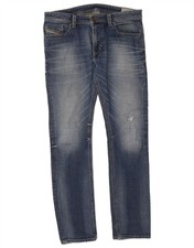 Jeans Diesel Uomo Thavar Distressed Slim Skinny W34 L32 Blu Cotone ET05