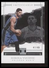 2017 PANINI IMPECCABLE NIKOLA VUCEVIC 80 MINT HOLO SILVER 47/49 ORLANDO MAGIC