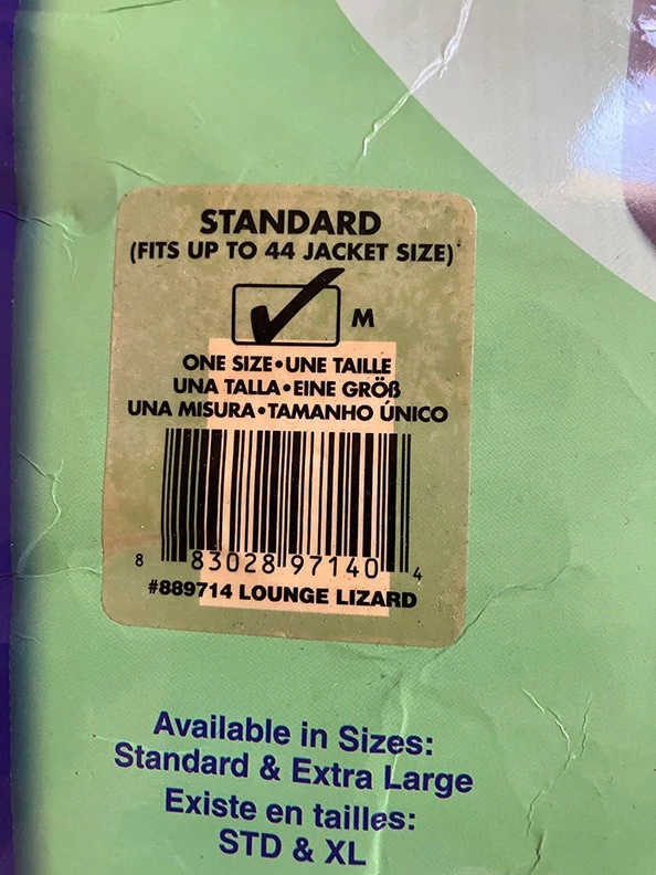 Esmoquin rosa cantante lagarto salón Halloween disfraz de lujo para adulto talla M Foto 3 de 3