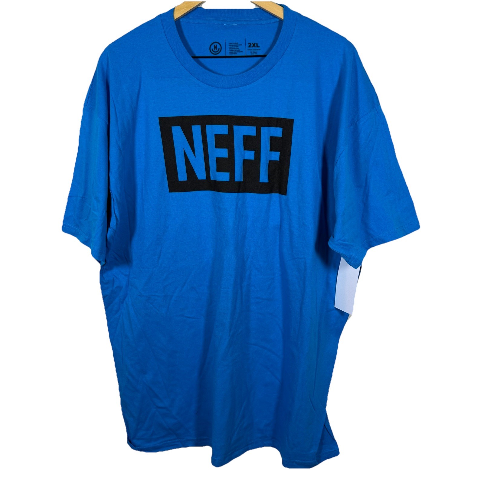 Neff Graphic T-Shirt Box Logo Men's XXL Blue Skater Streetwear New With Tags