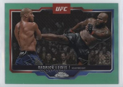 2025 Topps Chrome UFC Aqua Refractor 9/199 Derrick Lewis #104 0zz3