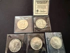 1953-D & 1963 Franklin + 3 Kennedy Silver Half Dollars 1967–1969 Lot