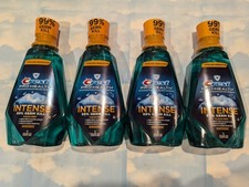 LOT 4 CREST PRO-HEALTH INTENSE CLEAN MINT MOUTHWASH 1 LITER 33.8 FL OZ 