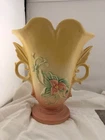 Hull Pottery W-9-8½ Magnolia Vase Double Handle Matte Floral Art Pottery