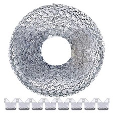 Swpeet 65 Feet Flexible Metal Tack Strip Three-Tooth Upholstery Curve Silver