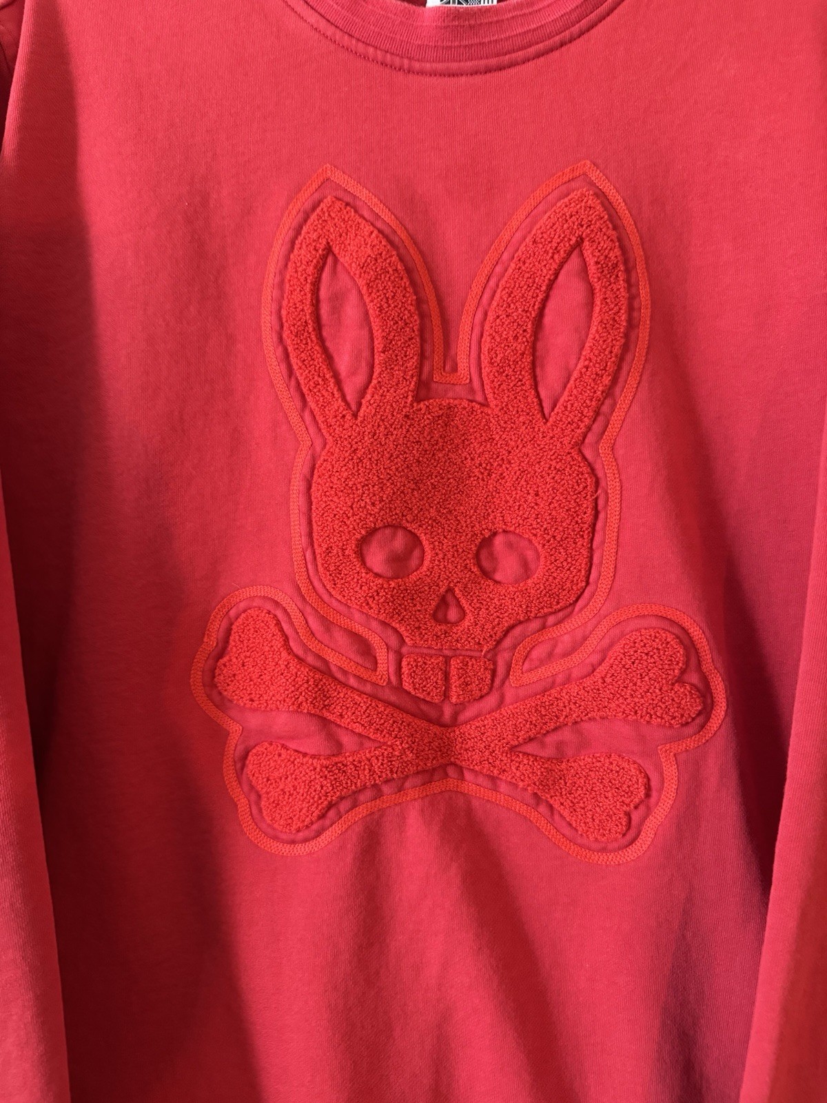 Psycho Bunny Red Wayne Chenille Patch Sweatshirt … - image 2