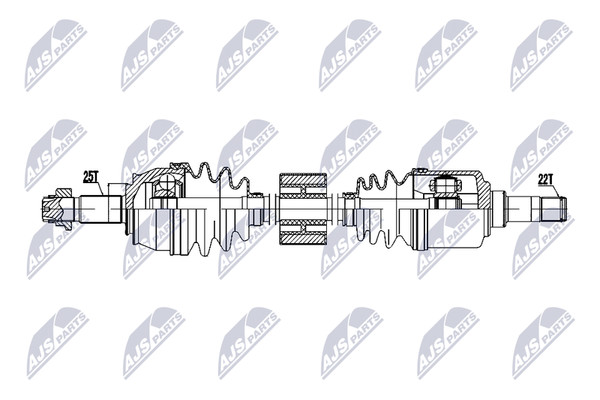 NTY Antriebswelle NPW-FT-081 Passend FüR Fiat-image